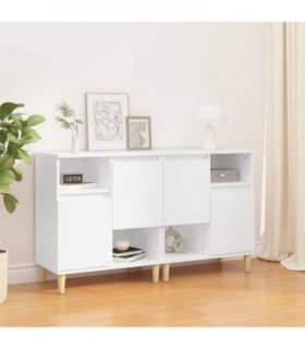 vidaXL Sideboards 2 pcs White 60x35x70 cm Engineered Wood
