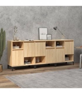 vidaXL Sideboards 3 pcs Sonoma Oak 60x35x70 cm Engineered Wood — V0671964253