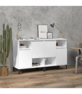 vidaXL Sideboards 2 pcs White 60x35x70 cm Engineered Wood — V0671964261