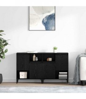 vidaXL Sideboards 2 pcs Black Oak 60 x 35 x 70 cm Engineered Wood — V0671964264