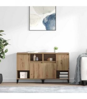 vidaXL Sideboards 2 pcs Artisan Oak 60 x 35 x 70 cm Engineered Wood — V0671964267