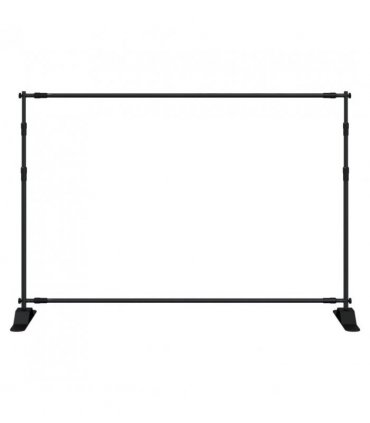 vidaXL Backdrop Stands 2 pcs Black 305x243 cm Steel — Size: 305 x 243 cm (2 pcs)