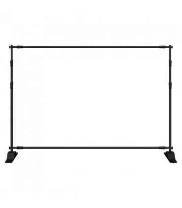 vidaXL Backdrop Stand Black 305x243 cm Steel — Size: 305 x 243 cm