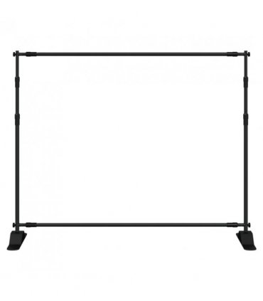 vidaXL Backdrop Stand Black 254x243 cm Steel — Size: 254 x 243 cm