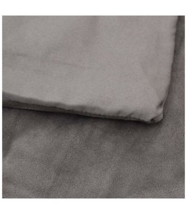 vidaXL Weighted Blanket with Cover Grey 122x183 cm 5 kg Fabric — Size: 122 x 183 cm