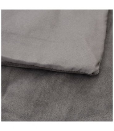 vidaXL Weighted Blanket with Cover Grey 137x200 cm Single 10 kg Fabric — Size: 137 x 200 cm