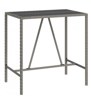vidaXL Garden Bar Set | Grey — Size: 110 cm table length