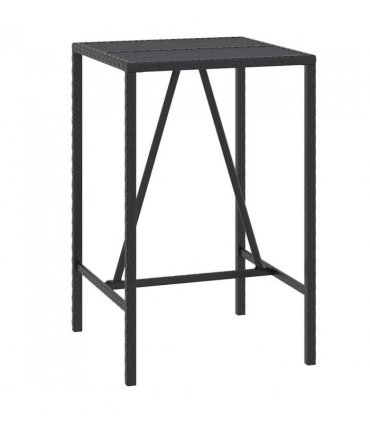 vidaXL Garden Bar Set | Black — Size: 70 cm table length — V0671964996