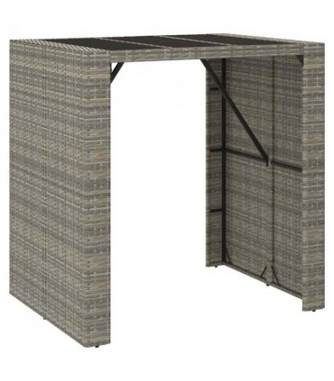 vidaXL Garden Bar Set | Grey, Black