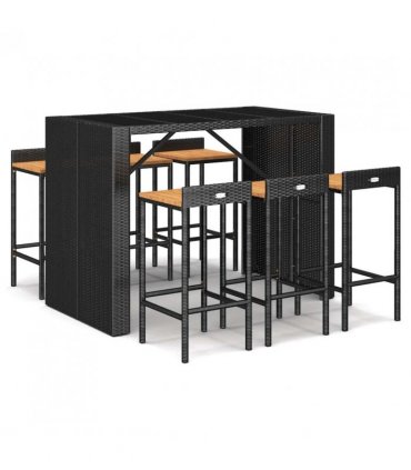 vidaXL Garden Bar Set | Black