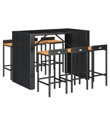 vidaXL Garden Bar Set | Black