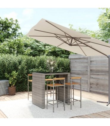 vidaXL Garden Bar Set | Grey — V0671965015