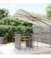 vidaXL Garden Bar Set | Grey — V0671965015