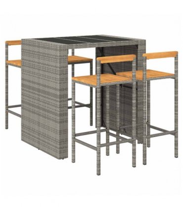 vidaXL Garden Bar Set | Grey — V0671965015