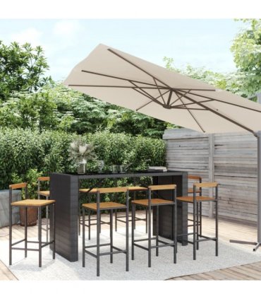 vidaXL Garden Bar Set | Black — V0671965018