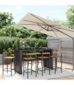 vidaXL Garden Bar Set | Black — V0671965018