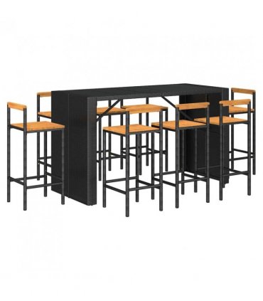 vidaXL Garden Bar Set | Black — V0671965018