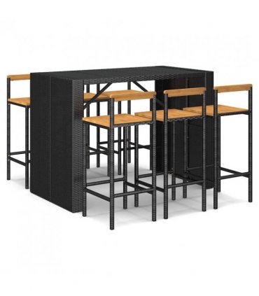 vidaXL Garden Bar Set | Black — V0671965020