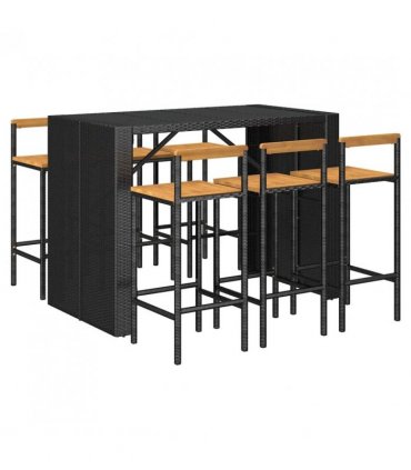 vidaXL Garden Bar Set | Black — V0671965020
