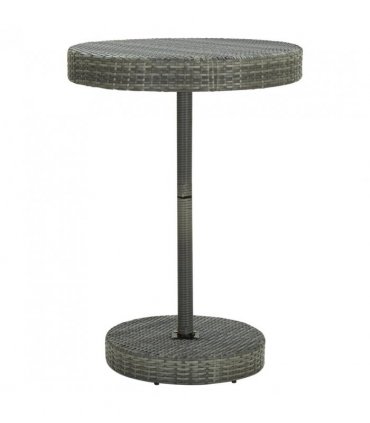 vidaXL 5 Piece Garden Bar Set Grey Poly Rattan&Solid Wood Acacia — V0671965032