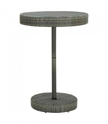 vidaXL 5 Piece Garden Bar Set Grey Poly Rattan&Solid Wood Acacia — V0671965033