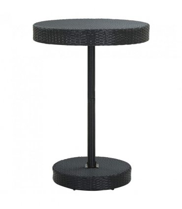 vidaXL 5 Piece Garden Bar Set Black Poly Rattan&Solid Wood Acacia — V0671965035