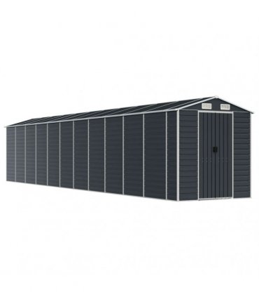 vidaXL Garden Shed Anthracite 191x980x198 cm Galvanised Steel — Size: 191 x 980 x 198 cm