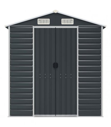 vidaXL Garden Shed Anthracite 191x980x198 cm Galvanised Steel — Size: 191 x 980 x 198 cm