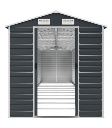 vidaXL Garden Shed Anthracite 191x980x198 cm Galvanised Steel — Size: 191 x 980 x 198 cm