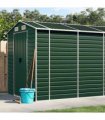 vidaXL Garden Shed Green 191x725x198 cm Galvanised Steel — Size: 191 x 725 x 198 cm