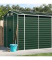vidaXL Garden Shed Green 191x640x198 cm Galvanised Steel — Size: 191 x 640 x 198 cm