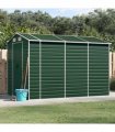 vidaXL Garden Shed Green 191x300x198 cm Galvanised Steel — Size: 191 x 300 x 198 cm
