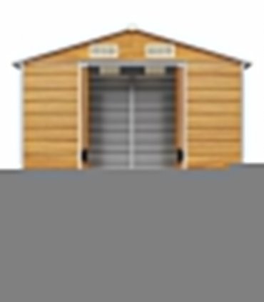 vidaXL Garden Shed | Light brown | Galvanised steel | Large | Garden Shed — Size: 191 x 130 x 198 cm