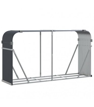 vidaXL Log Holder Anthracite 180x45x100 cm Galvanised Steel — Size: 180 x 45 x 100 cm