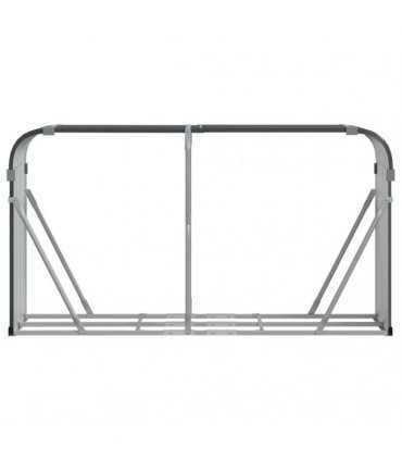 vidaXL Log Holder Anthracite 180x45x100 cm Galvanised Steel — Size: 180 x 45 x 100 cm