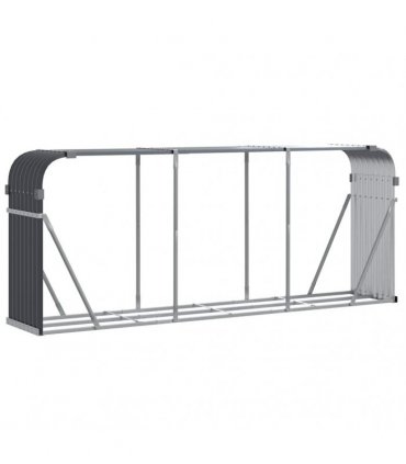 vidaXL Log Holder Anthracite 234x45x100 cm Galvanised Steel — Size: 234 x 45 x 100 cm