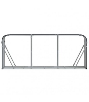 vidaXL Log Holder Anthracite 234x45x100 cm Galvanised Steel — Size: 234 x 45 x 100 cm