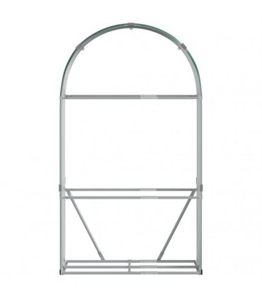 vidaXL Log Holder Green 120x45x210 cm Galvanised Steel — Size: 120 x 45 x 210 cm