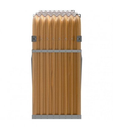 vidaXL Log Holder Wood Look 180x45x100 cm Galvanised Steel — Size: 180 x 45 x 100 cm