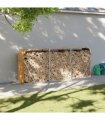 vidaXL Log Holder Wood Look 234x45x100 cm Galvanised Steel — Size: 234 x 45 x 100 cm