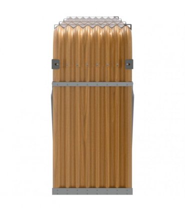 vidaXL Log Holder Wood Look 234x45x100 cm Galvanised Steel — Size: 234 x 45 x 100 cm