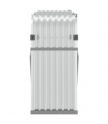 vidaXL Log Holder Silver 180x45x100 cm Galvanised Steel — Size: 180 x 45 x 100 cm