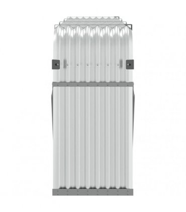 vidaXL Log Holder Silver 234x45x100 cm Galvanised Steel — Size: 234 x 45 x 100 cm