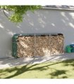 vidaXL Log Holder Green 234x45x100 cm Galvanised Steel — Size: 234 x 45 x 100 cm