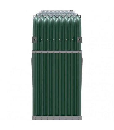 vidaXL Log Holder Green 234x45x100 cm Galvanised Steel — Size: 234 x 45 x 100 cm