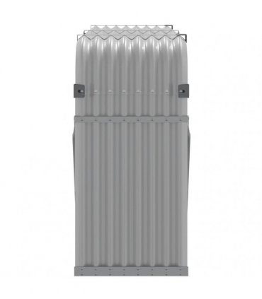 vidaXL Log Holder Light Grey 180x45x100 cm Galvanised Steel — Size: 180 x 45 x 100 cm