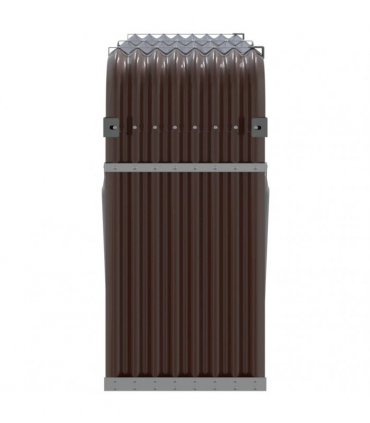 vidaXL Log Holder Brown 180x45x100 cm Galvanised Steel — Size: 180 x 45 x 100 cm