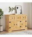 vidaXL Sideboard "Corona" Brown 112x44x78 cm Solid Wood Mexican Pine