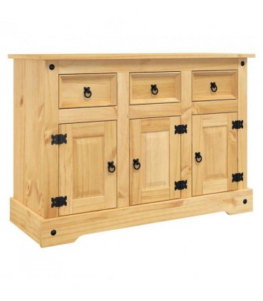 vidaXL Sideboard "Corona" Brown 112x44x78 cm Solid Wood Mexican Pine