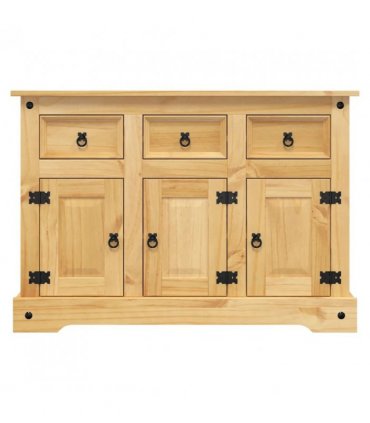 vidaXL Sideboard "Corona" Brown 112x44x78 cm Solid Wood Mexican Pine
